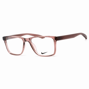 Nike Unisex Eyeglasses - Rectangular Shape Smokey Mauve Plastic Frame | NIKE 7300 250