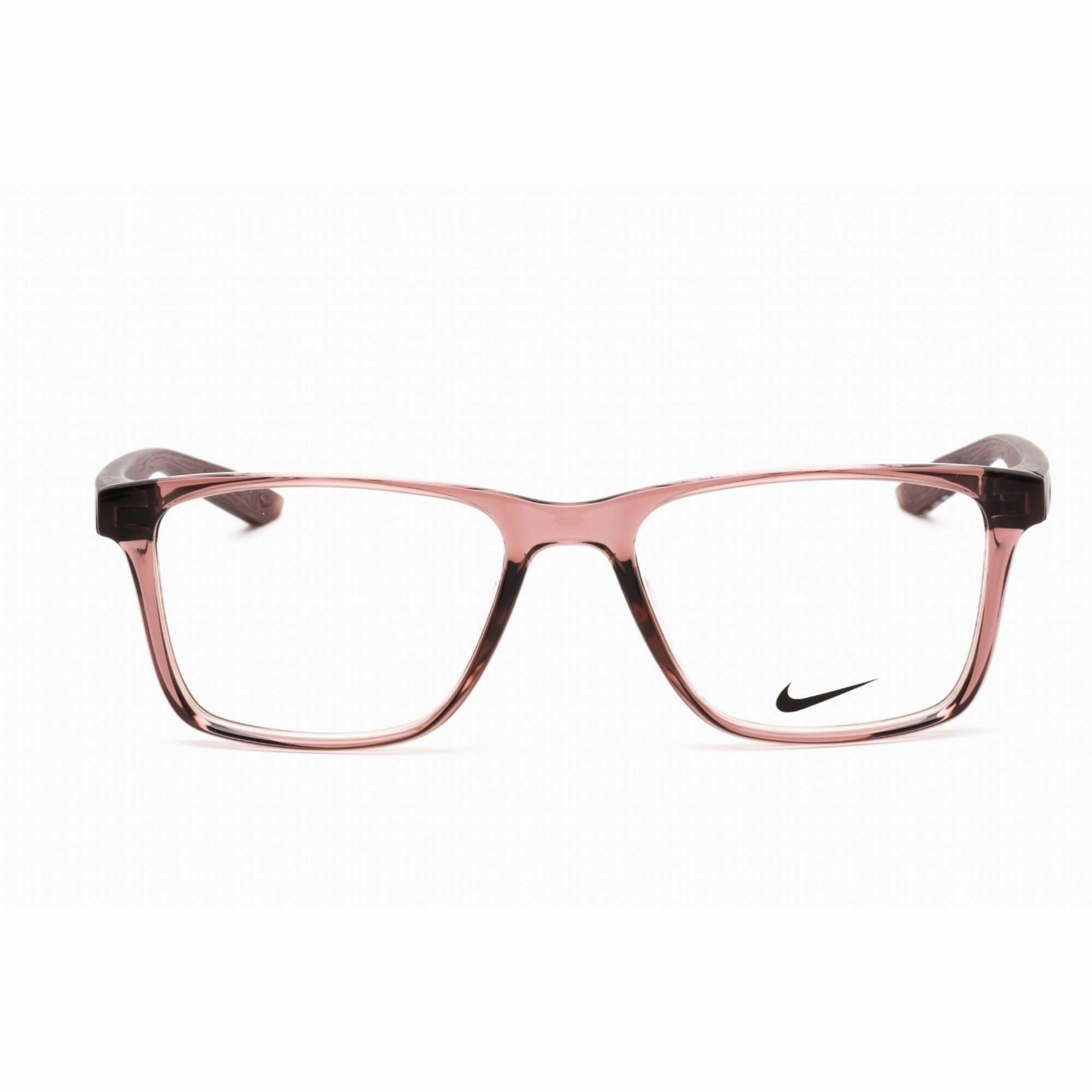 Nike Unisex Eyeglasses - Rectangular Shape Smokey Mauve Plastic Frame | NIKE 7300 250