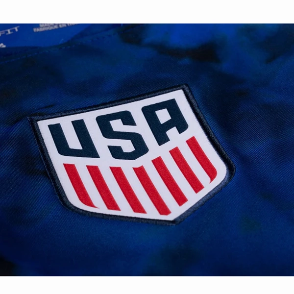 Nike United States Jordan Pefok Long Sleeve Away Jersey 22/23 (Bright Blue/White)