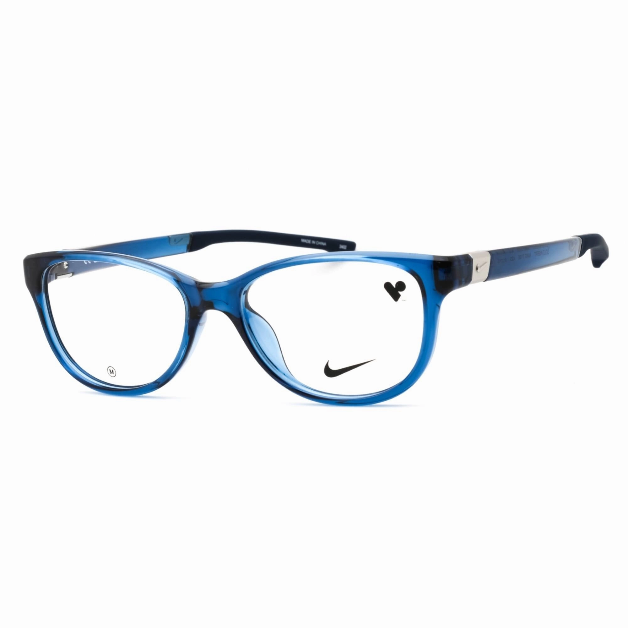 Nike Women's Eyeglasses - Industrial Blue Cat Eye Full Rim Frame | NIKE 7155 423