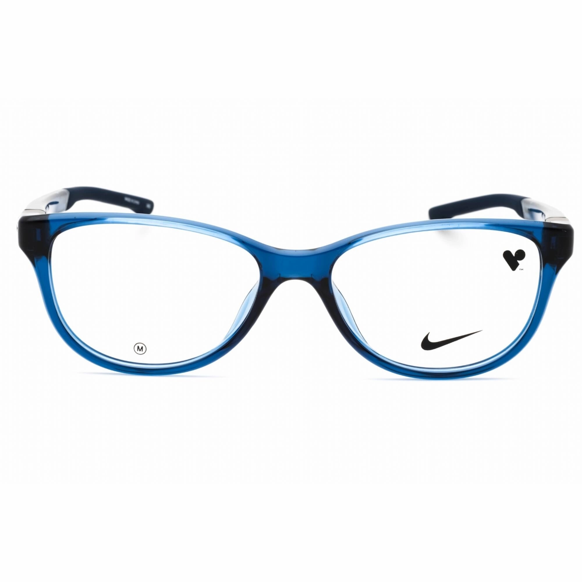 Nike Women's Eyeglasses - Industrial Blue Cat Eye Full Rim Frame | NIKE 7155 423