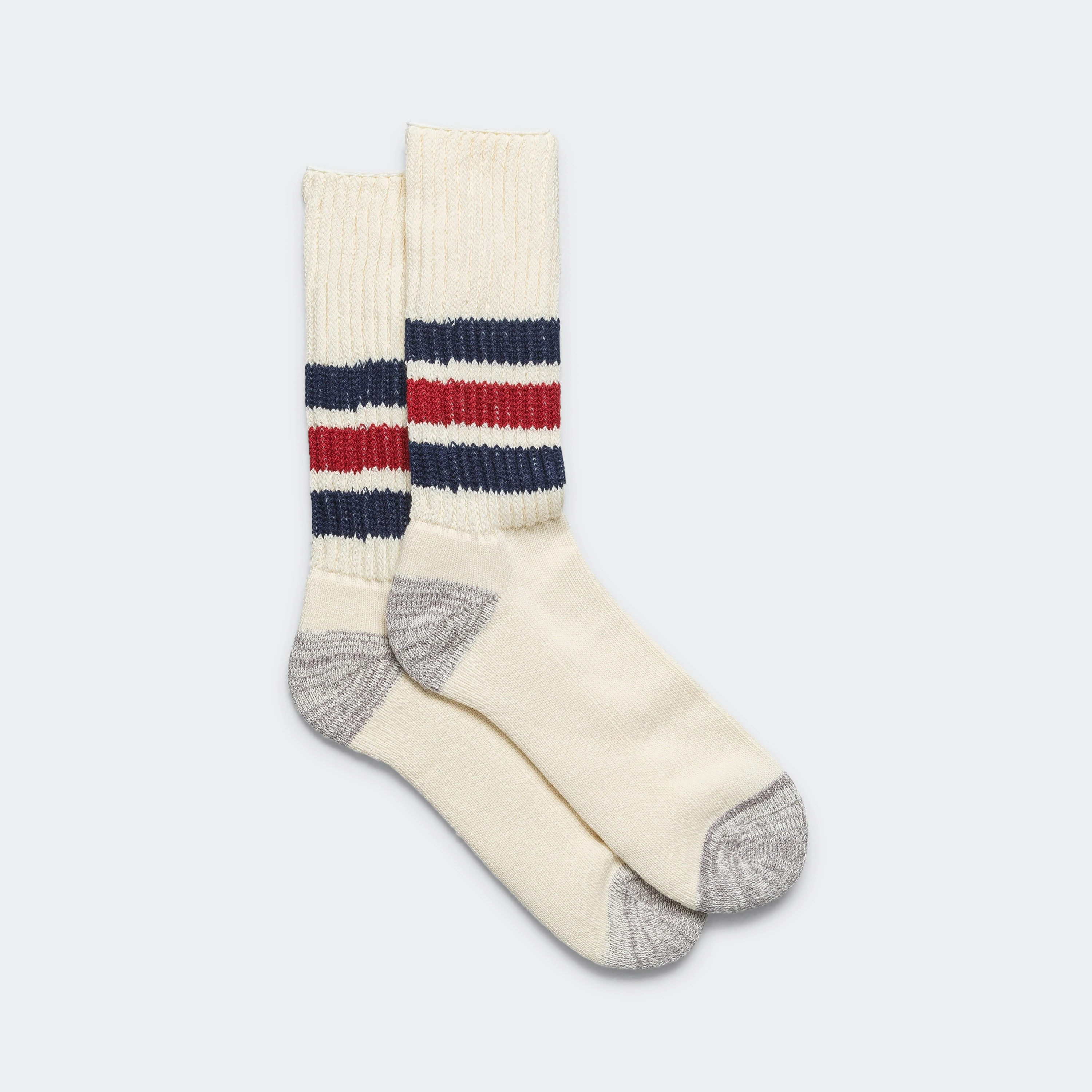 Old School Crew Sock - Navy/Red