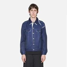 Overprint Trucker Jacket Navy