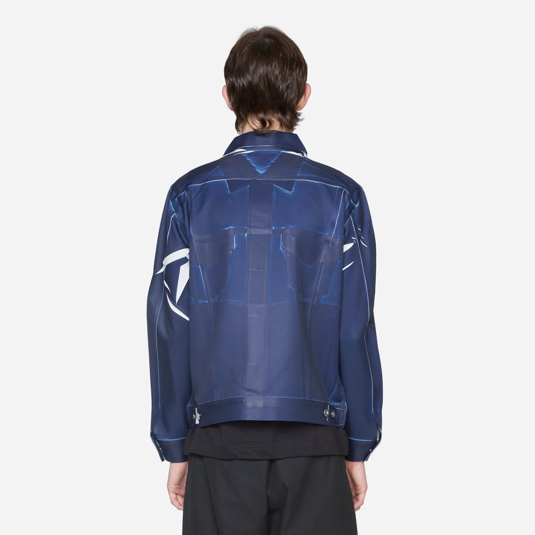 Overprint Trucker Jacket Navy
