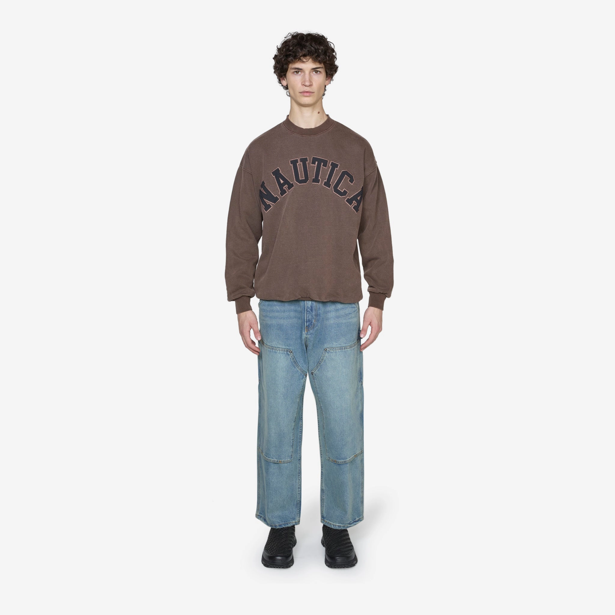 Pigment Dyed Wappen Logo Sweat Sand