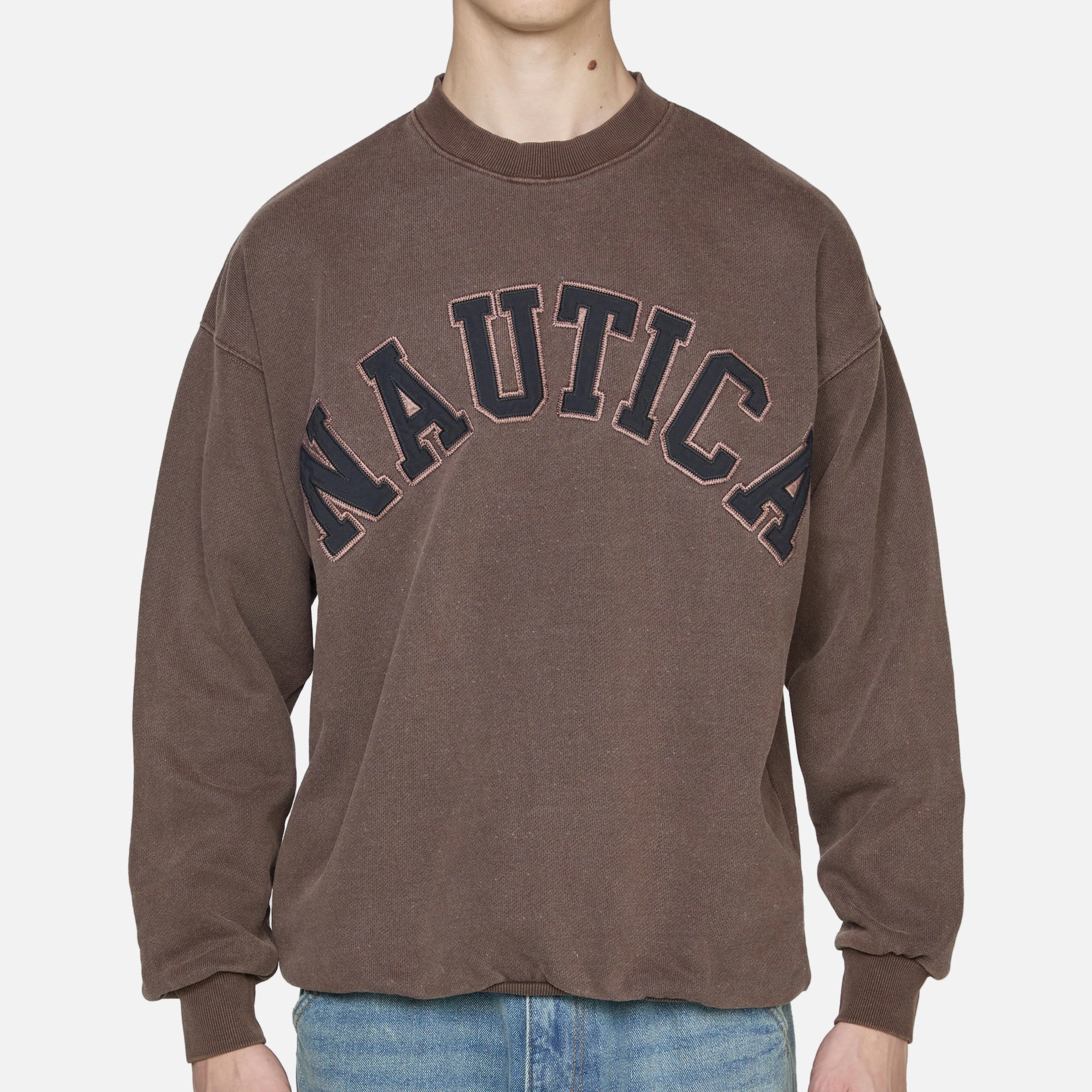 Pigment Dyed Wappen Logo Sweat Sand