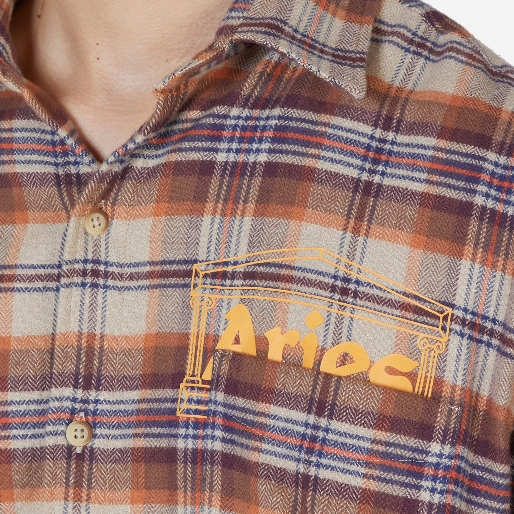 Plaid Flannel Shirt Brick