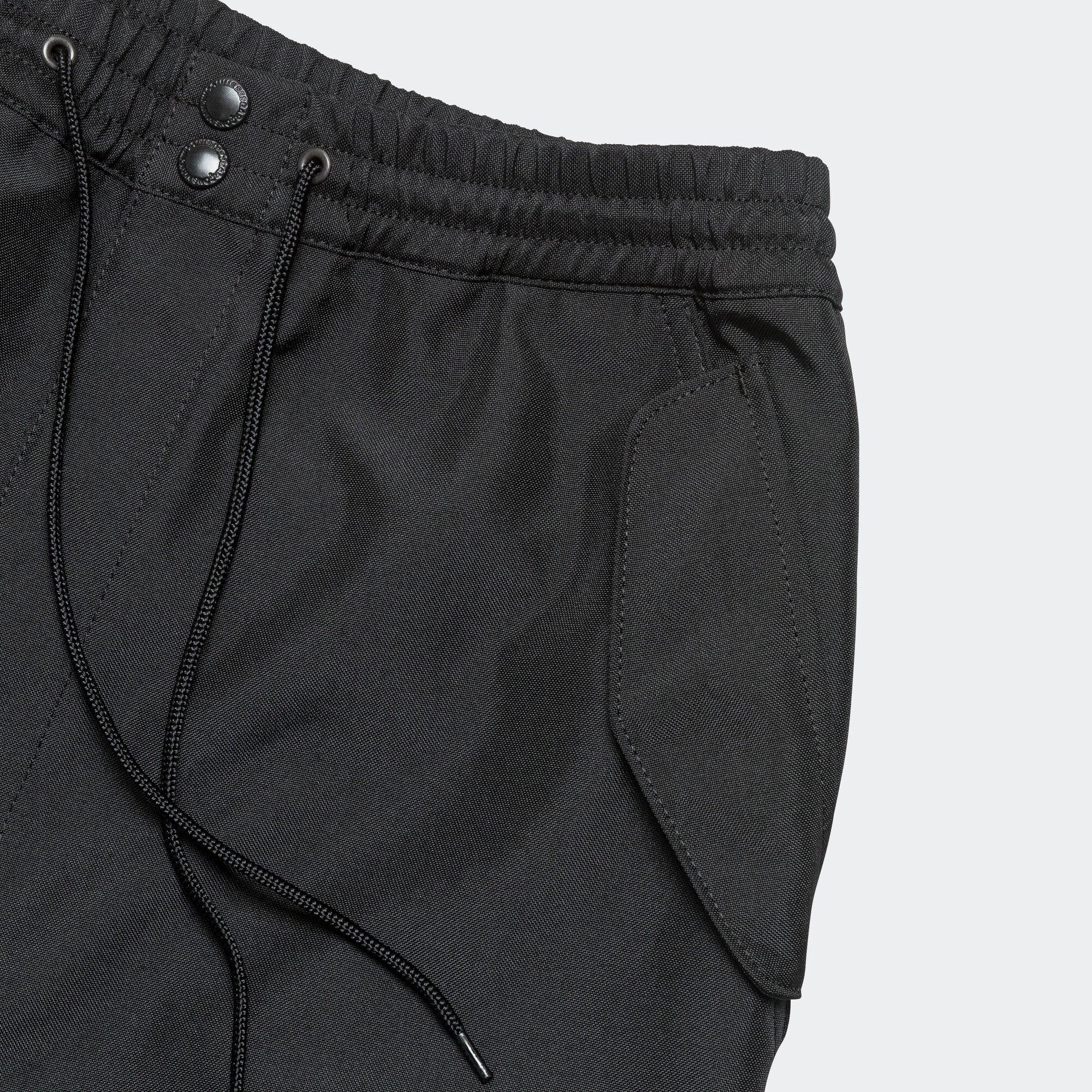 Polyester Matte Cloth Cargo Pants - Black/Black