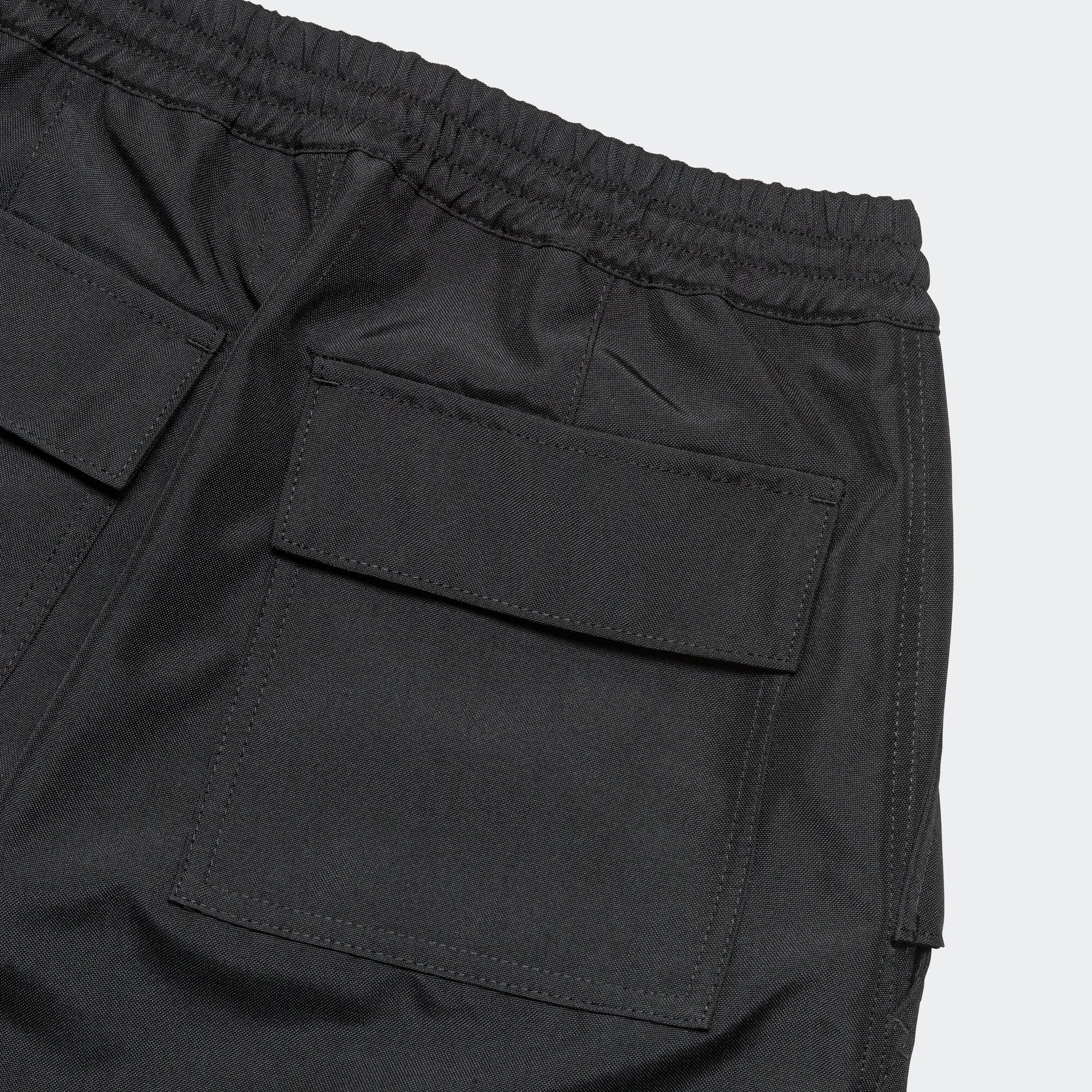 Polyester Matte Cloth Cargo Pants - Black/Black