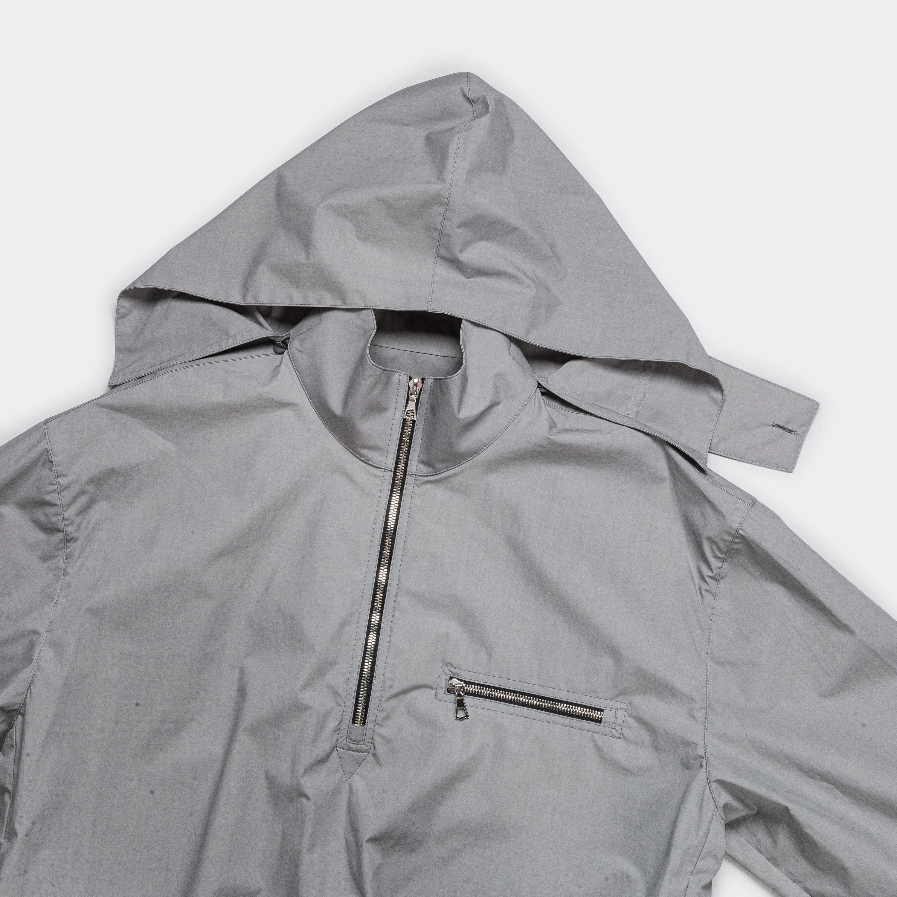 Popeline Waxed Windbreaker - Inox