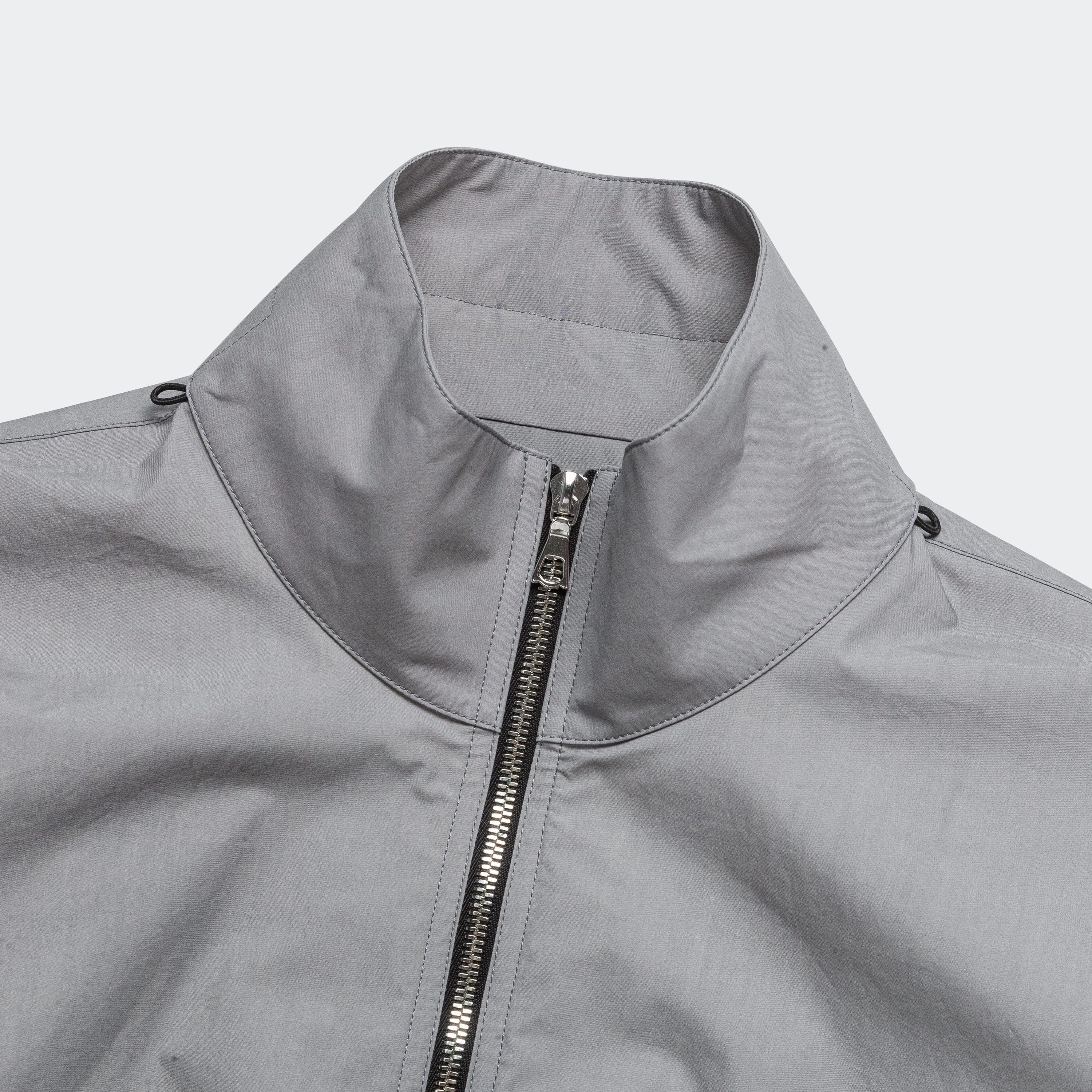 Popeline Waxed Windbreaker - Inox