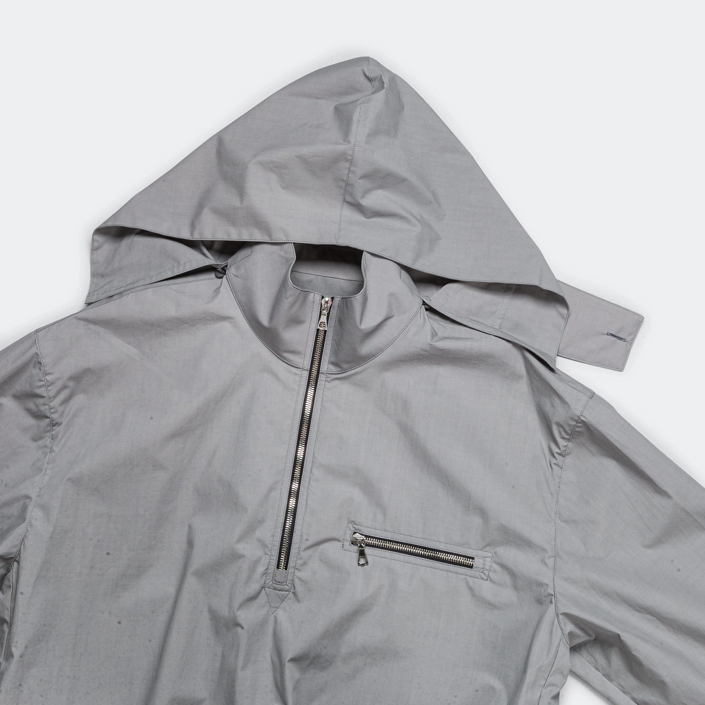 Popeline Waxed Windbreaker - Inox