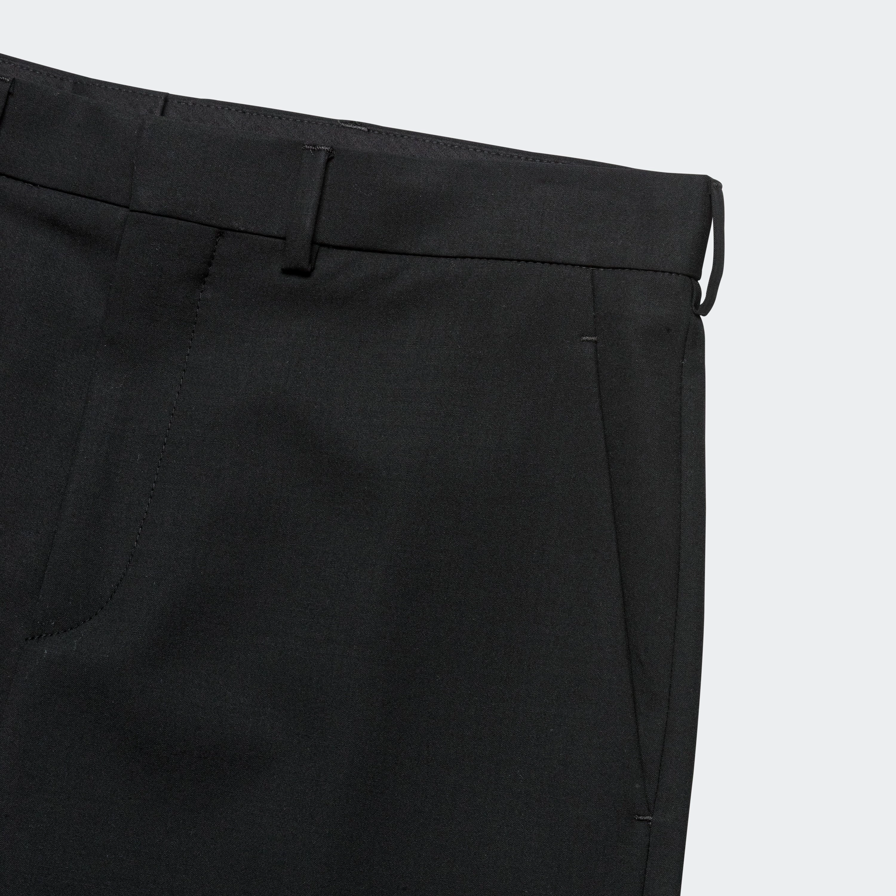 Popeline Wool Trousers - Black