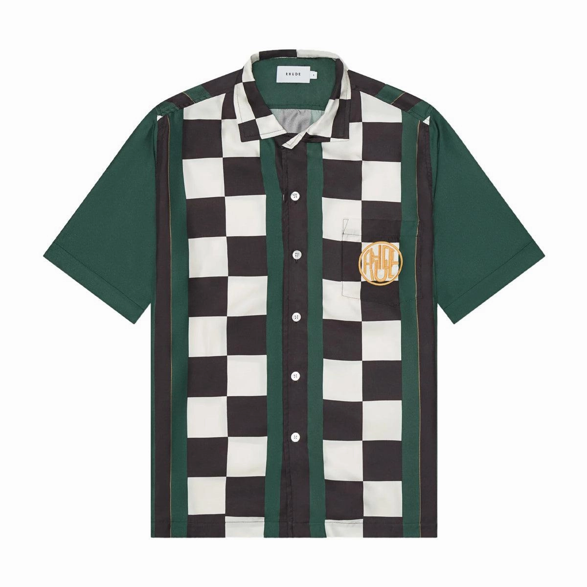 Race Flag Shirt 'Forest Black White'