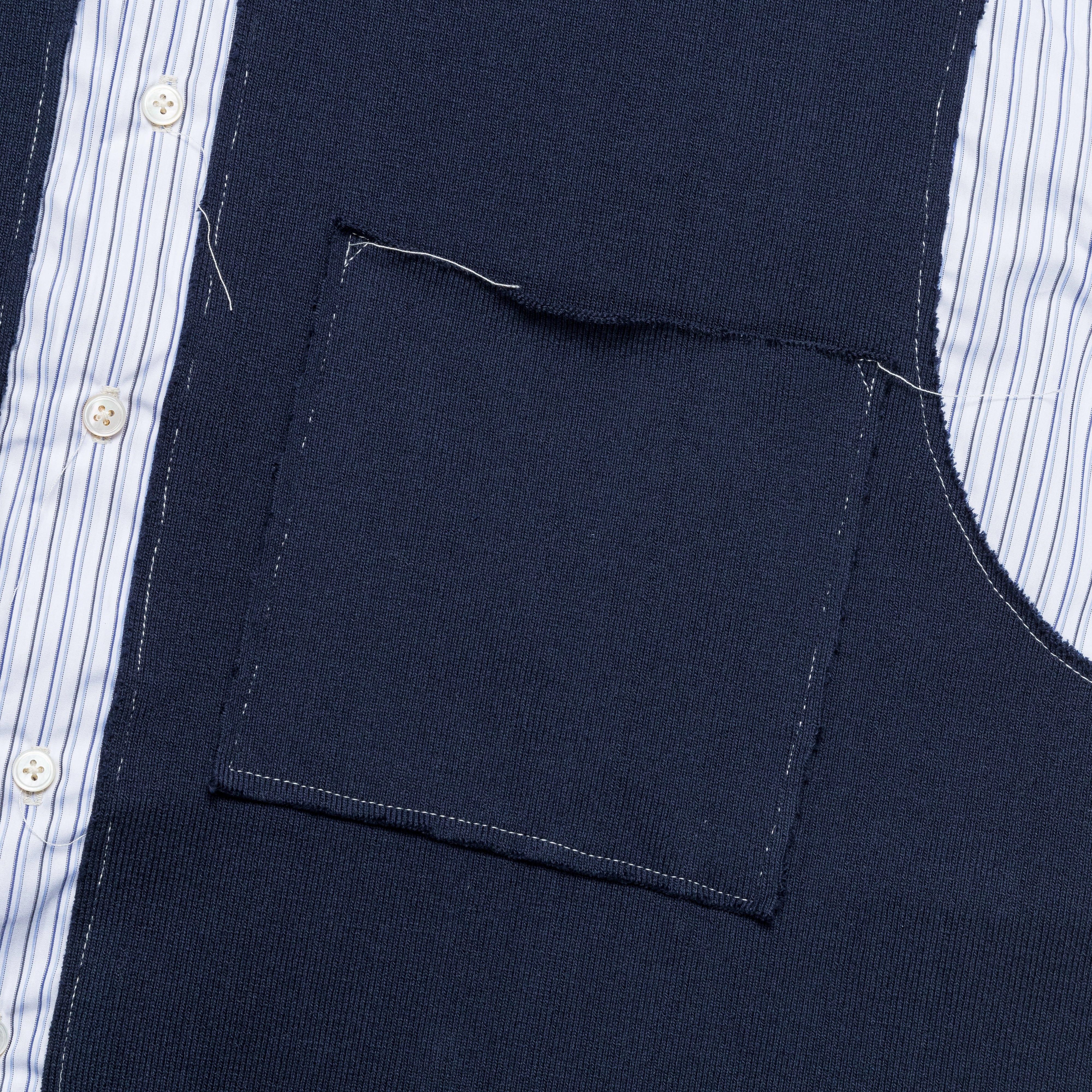 Research Rib Piece Shirt - Blue