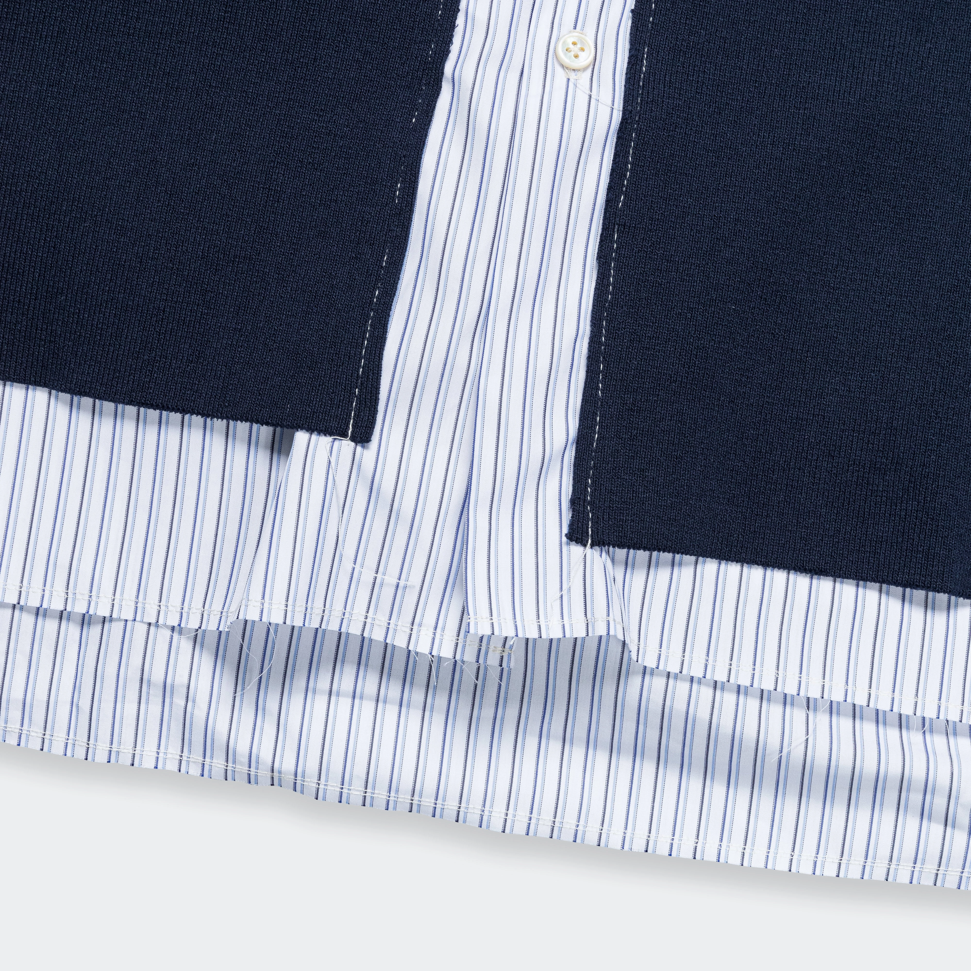 Research Rib Piece Shirt - Blue