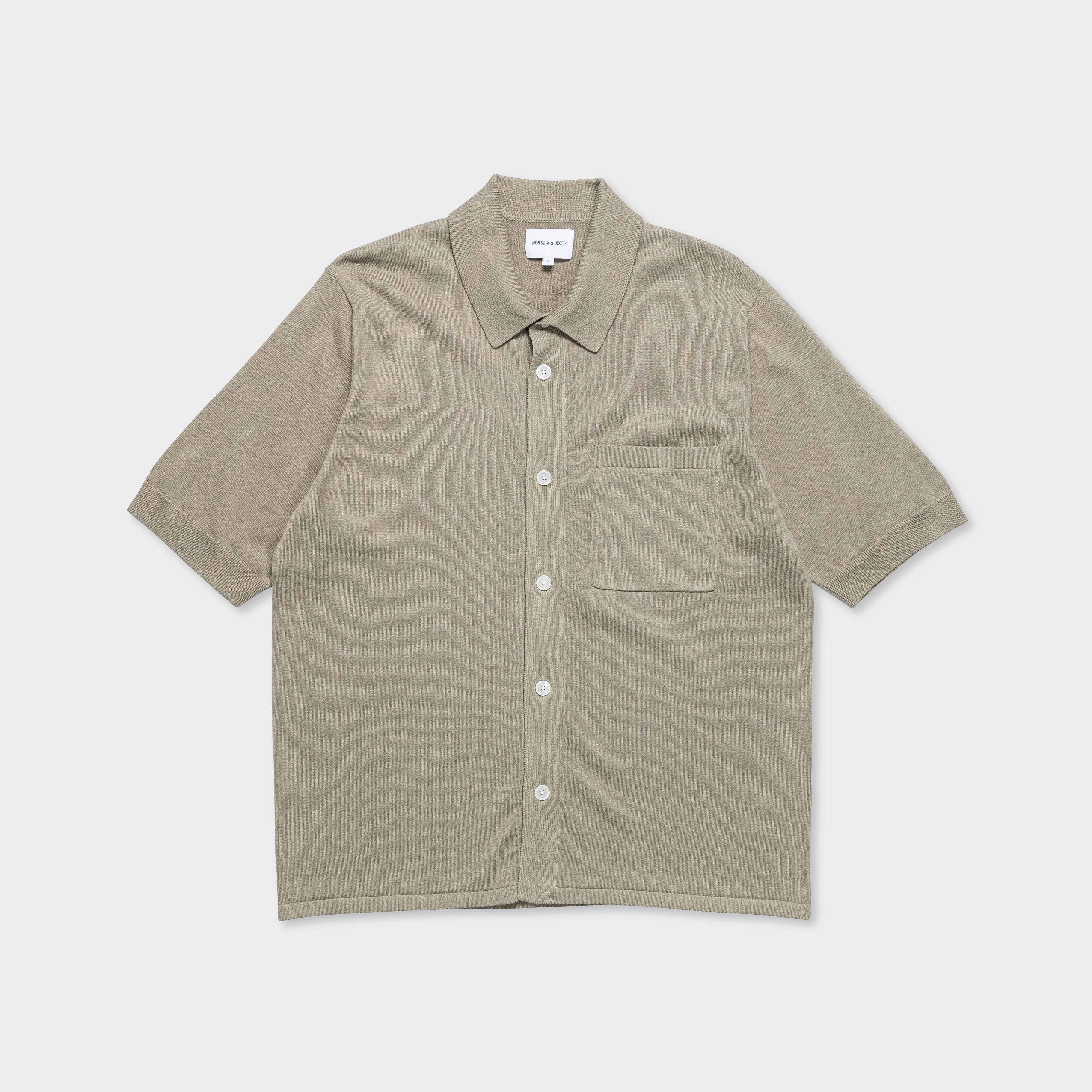 Rollo Cotton Linen SS Shirt - Clay