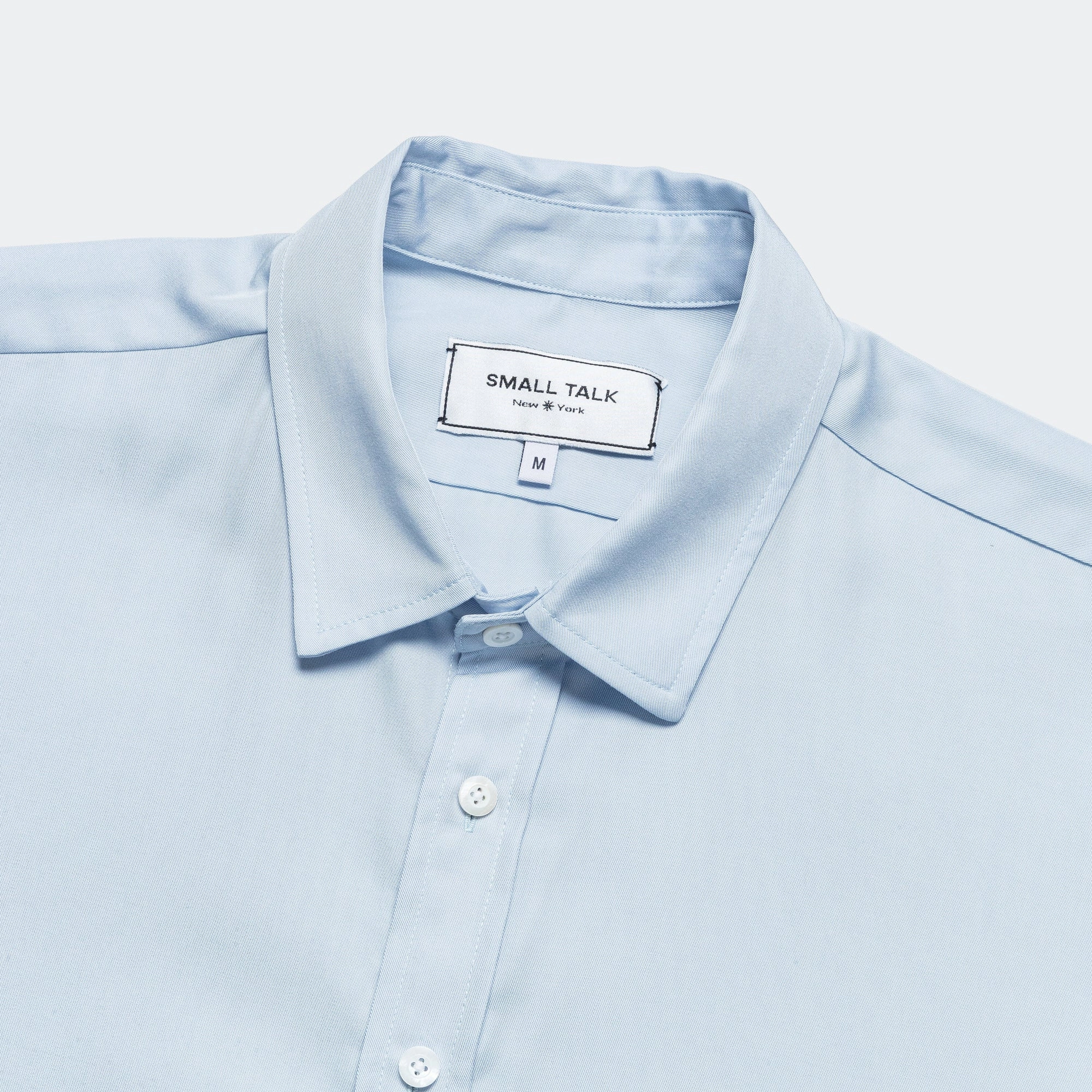 S/S Button Down - Pale Blue/Phantom Clover Print