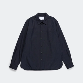 Silas Tech Poplin Shirt - Dark Navy