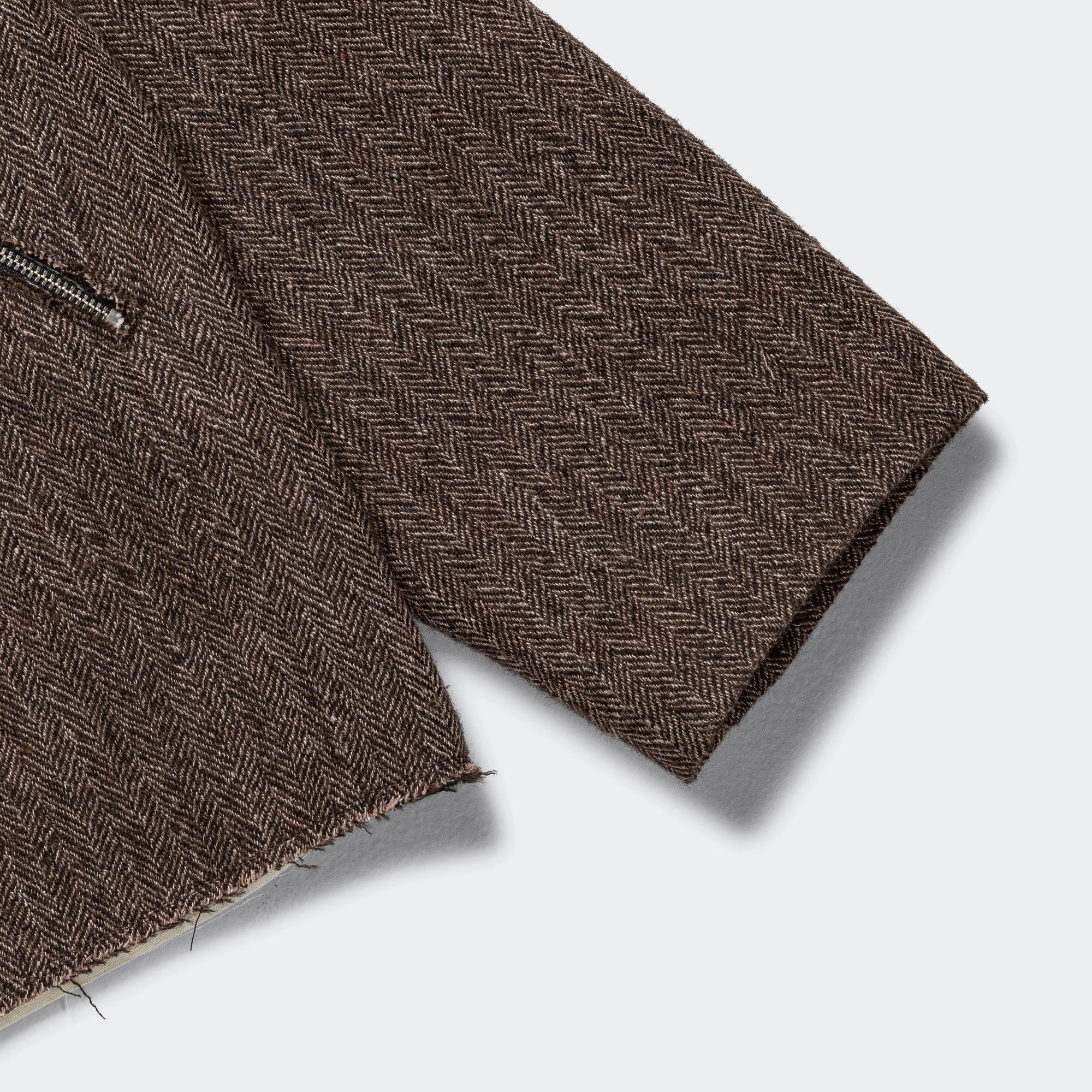 Simple Jacket - Brown Wool Herringbone