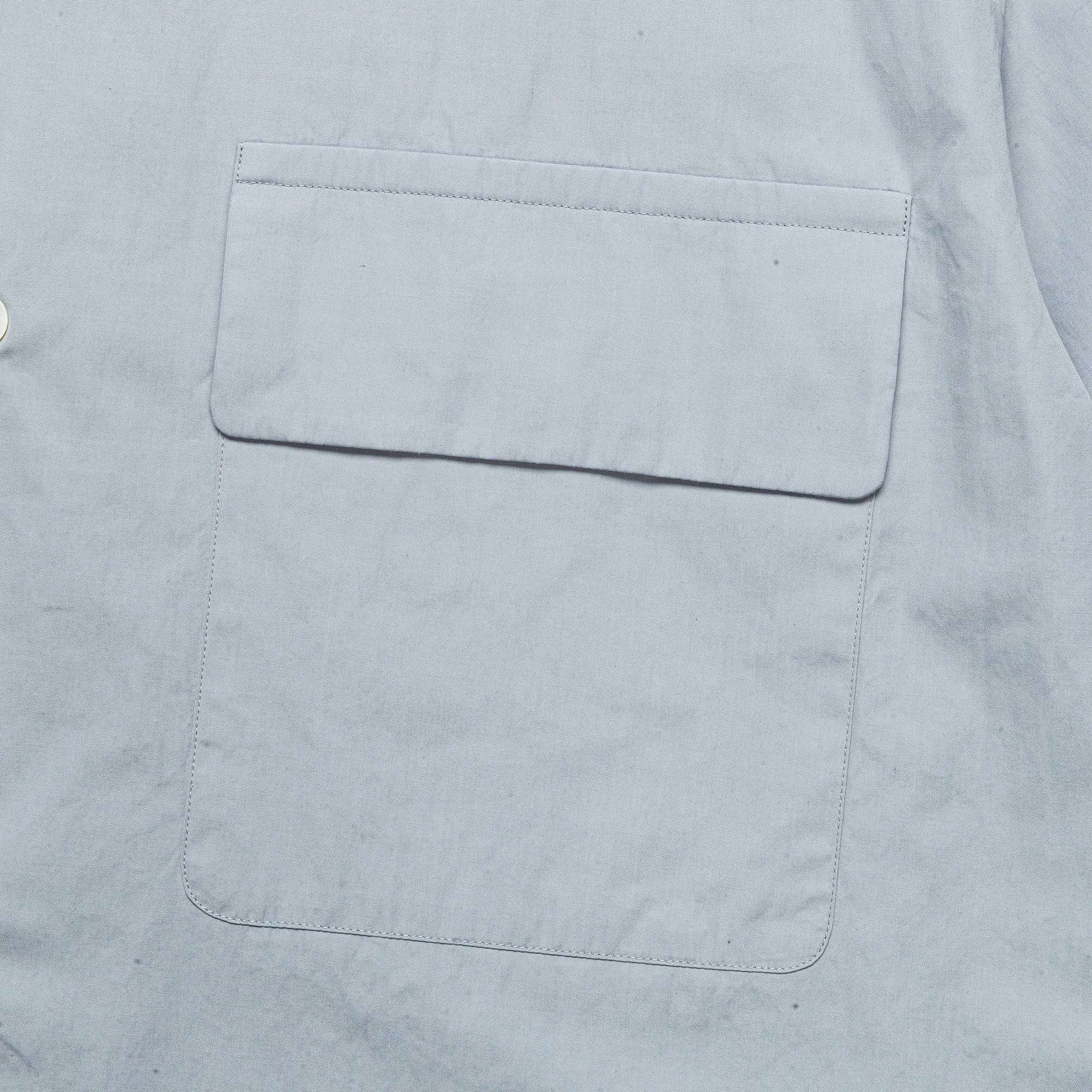 SS Flap Pocket Shirt - Compact Cotton Poplin Pewter