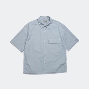 SS Flap Pocket Shirt - Compact Cotton Poplin Pewter