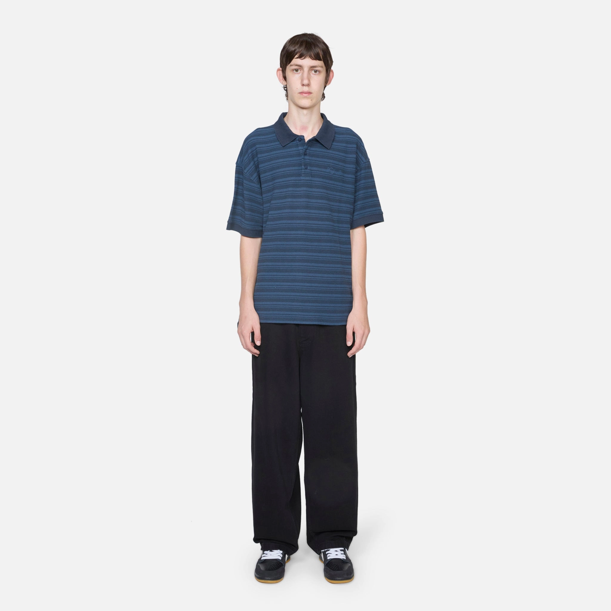 Surf Polo Shirt Stripe Neptune Blue