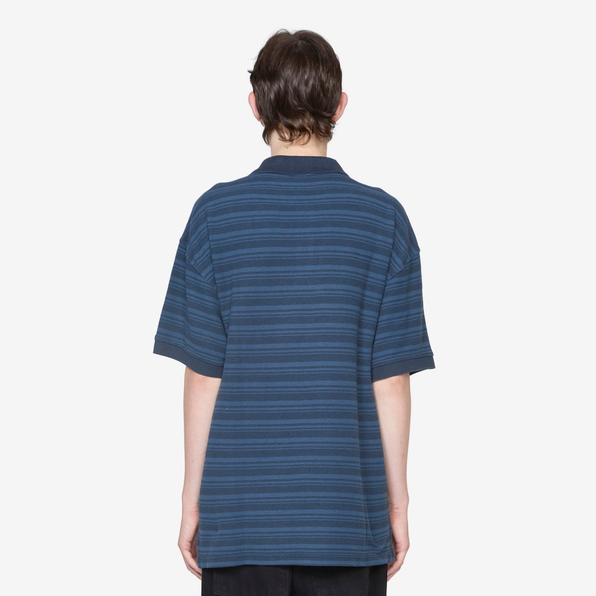 Surf Polo Shirt Stripe Neptune Blue