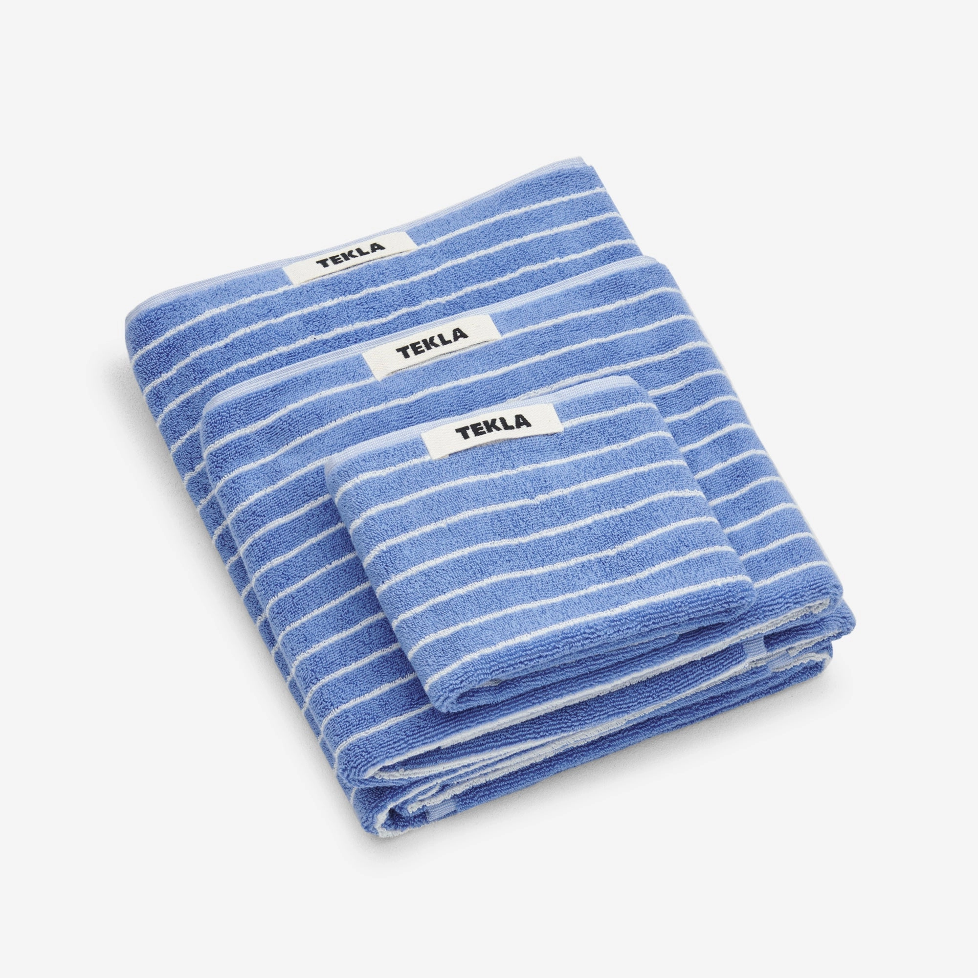 Terry Towel Clear Blue Stripes