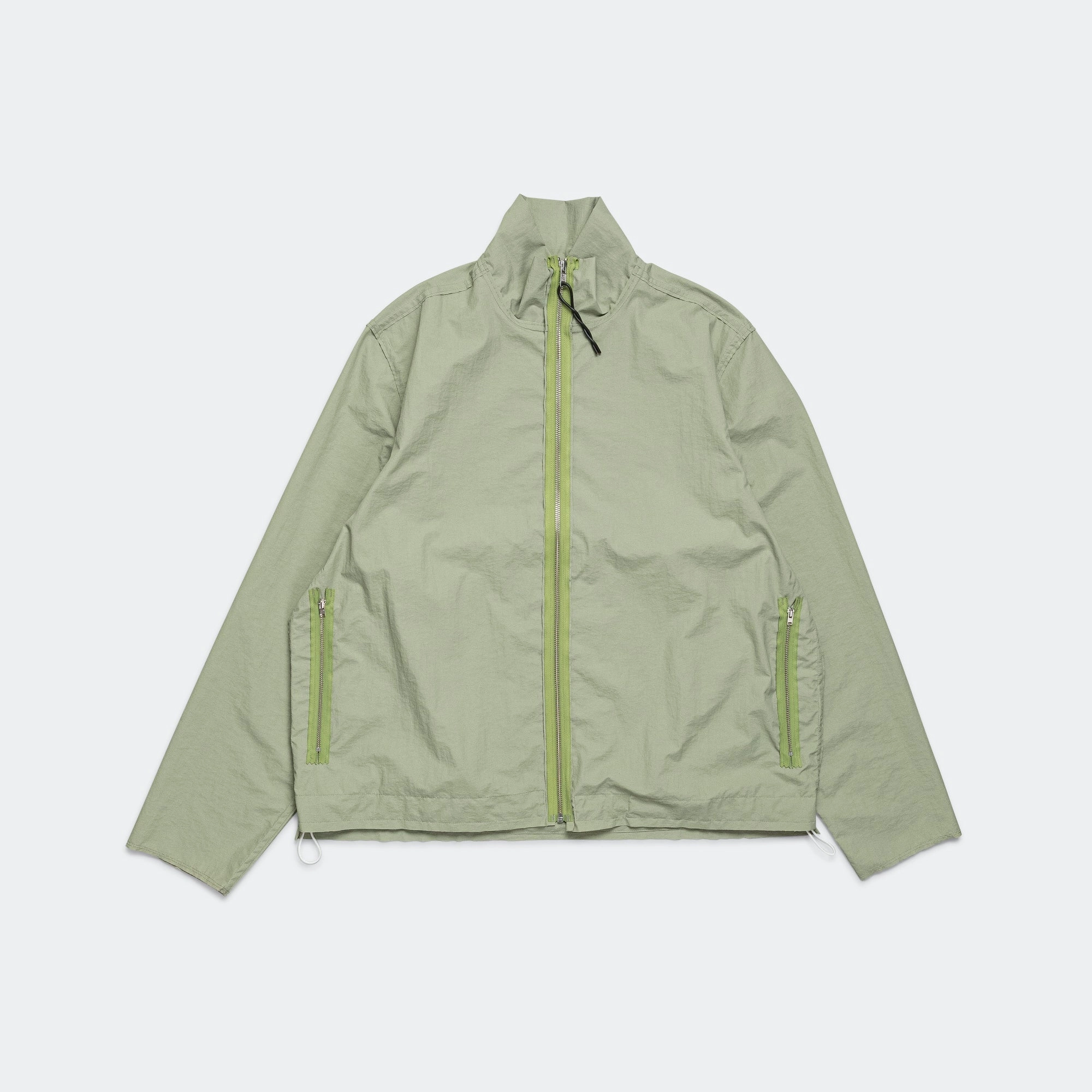 Track Jacket - Tech Nylon Dyed Taffeta Green