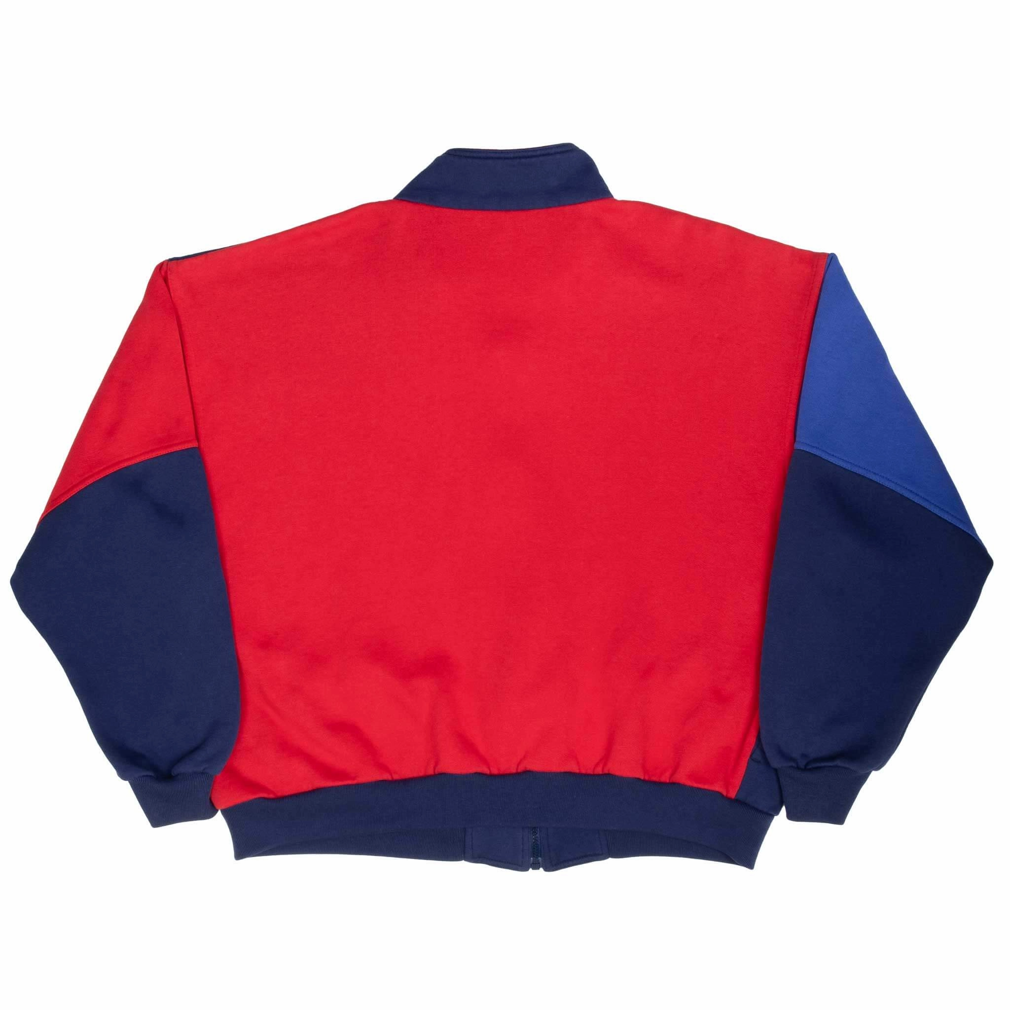 VINTAGE NIKE CLASSIC SWOOSH BLUE FULL ZIP SWEATSHIRT 1980S SIZE XL