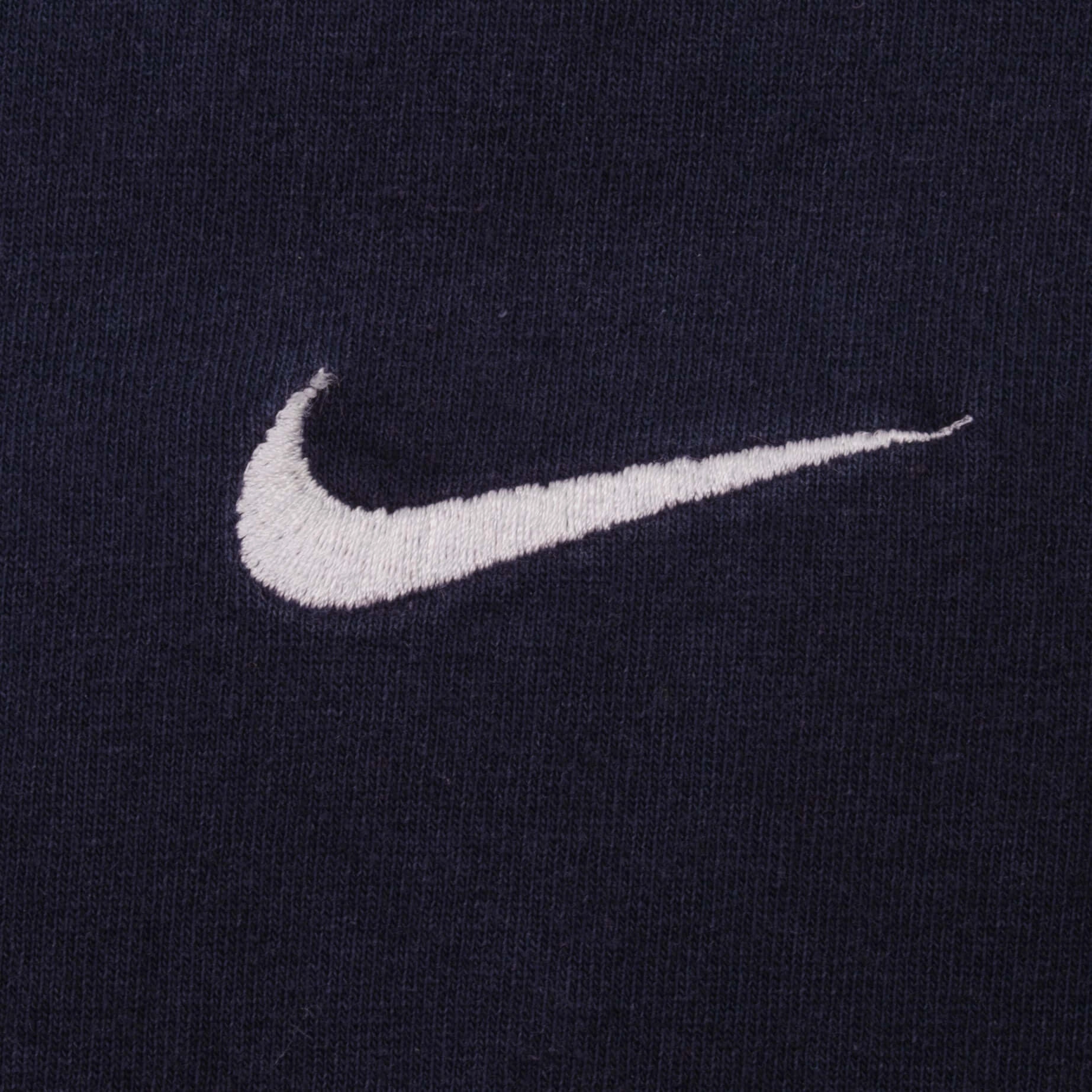 VINTAGE NIKE CLASSIC SWOOSH BLUE TEE SHIRT LATE 1990S LARGE MADE IN USA
