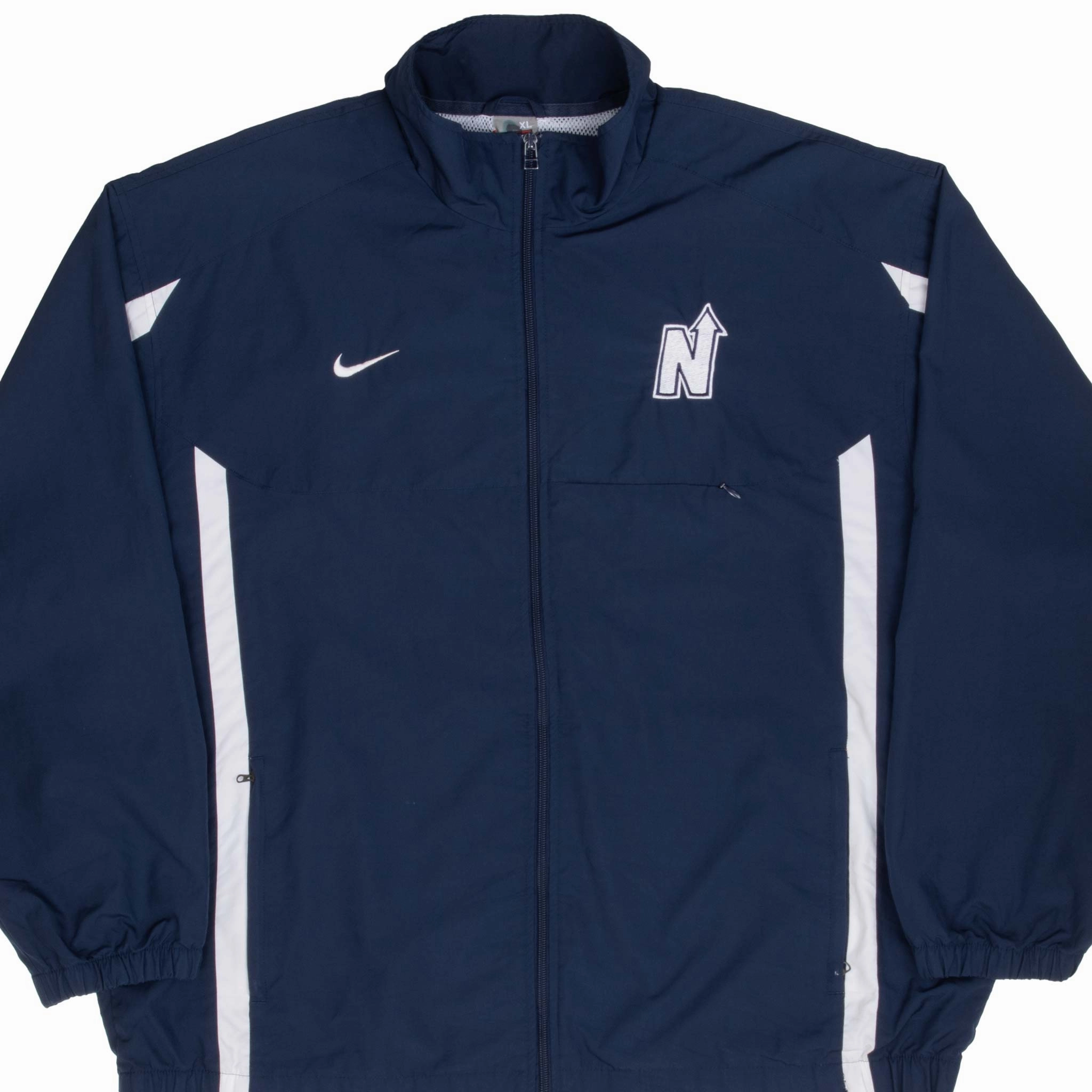 VINTAGE NIKE CLASSIC SWOOSH BLUE WINDBREAKER JACKET 2000S SIZE XL