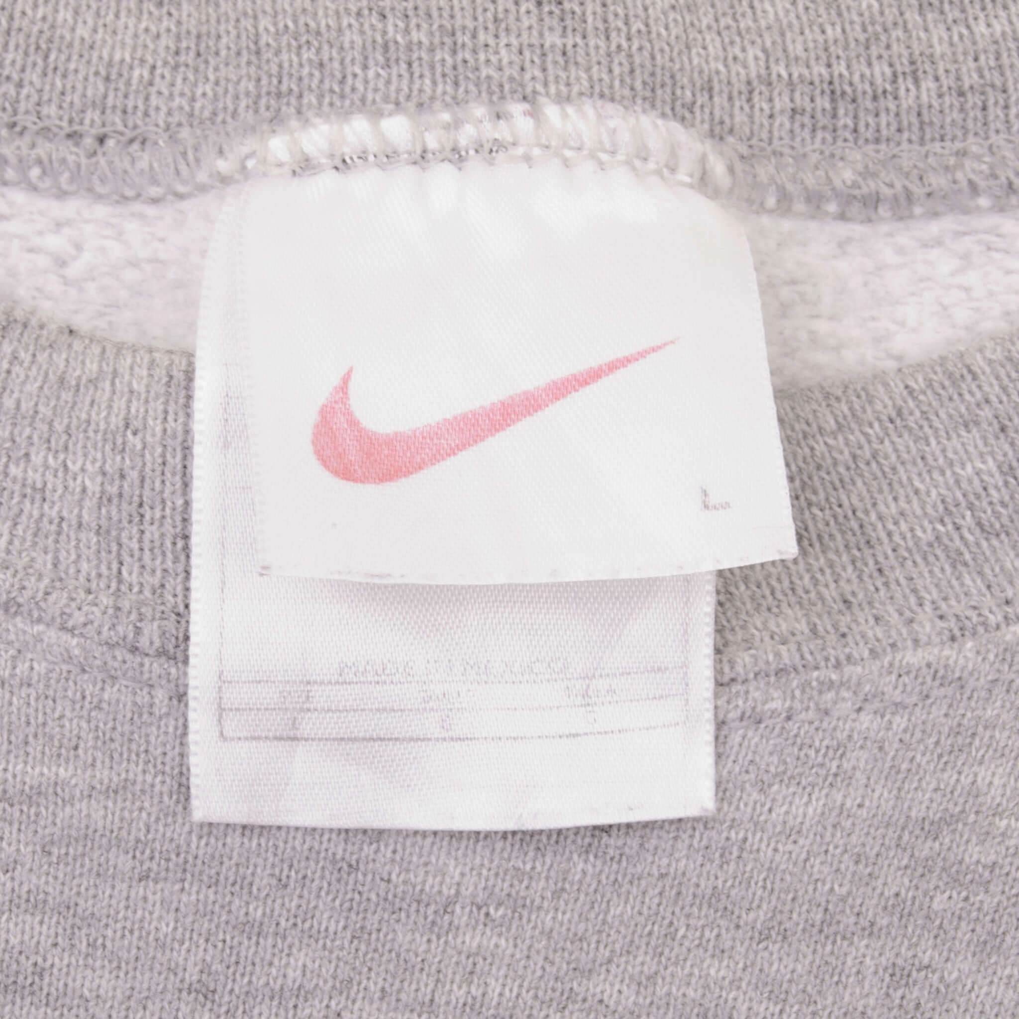 VINTAGE NIKE CLASSIC SWOOSH GREY SWEATSHIRT 1990S SIZE LARGE