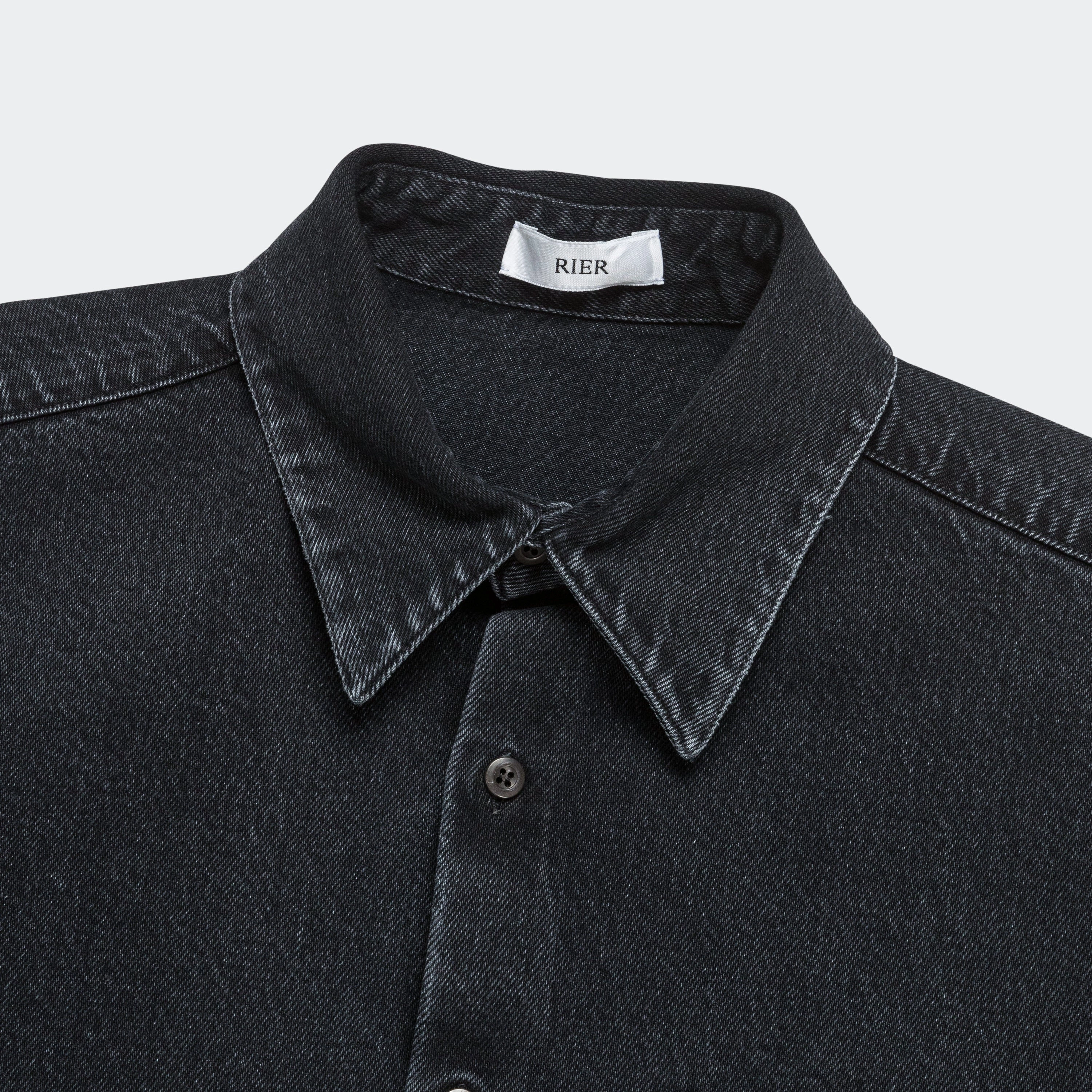 Washed Denim Shirt - Anthracite