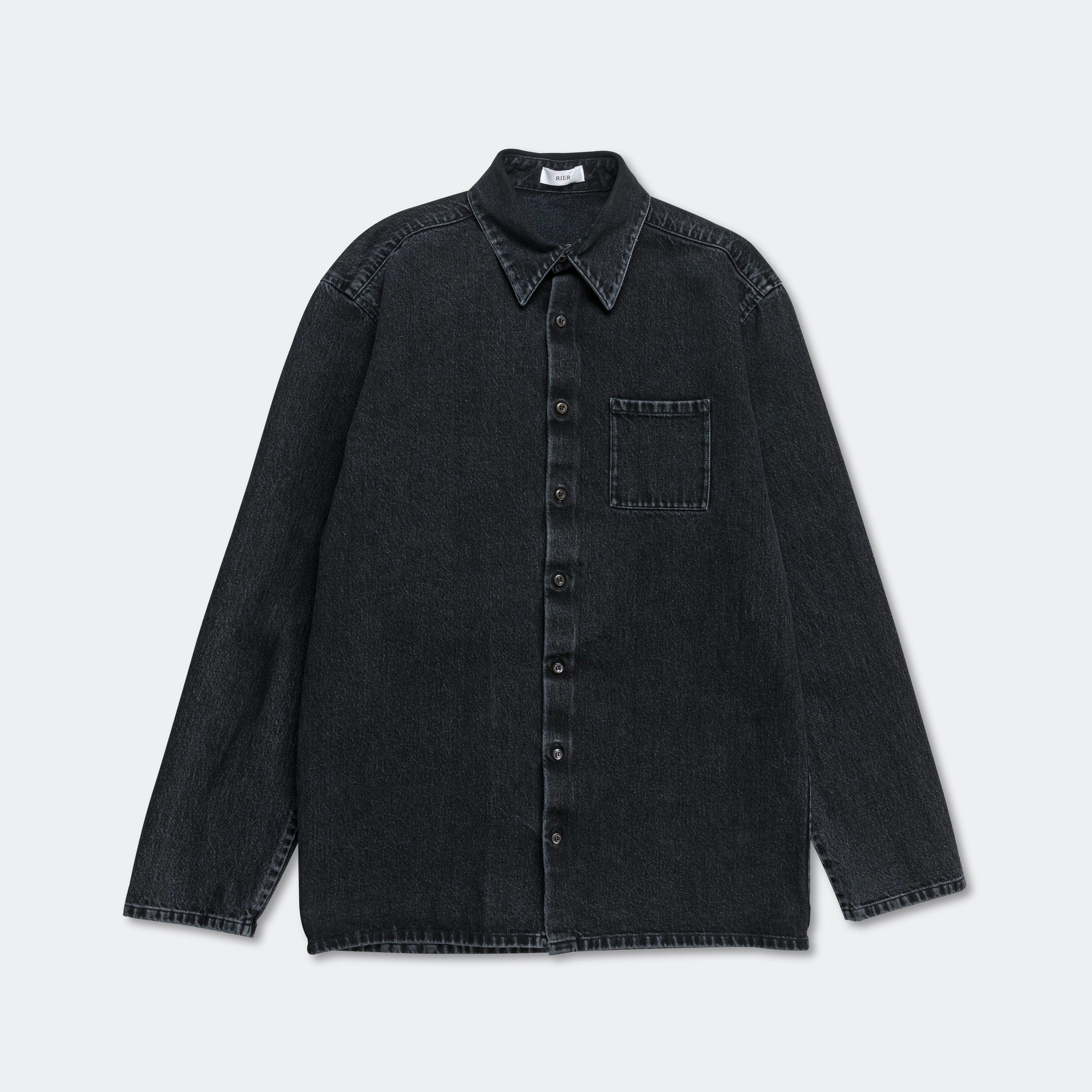 Washed Denim Shirt - Anthracite