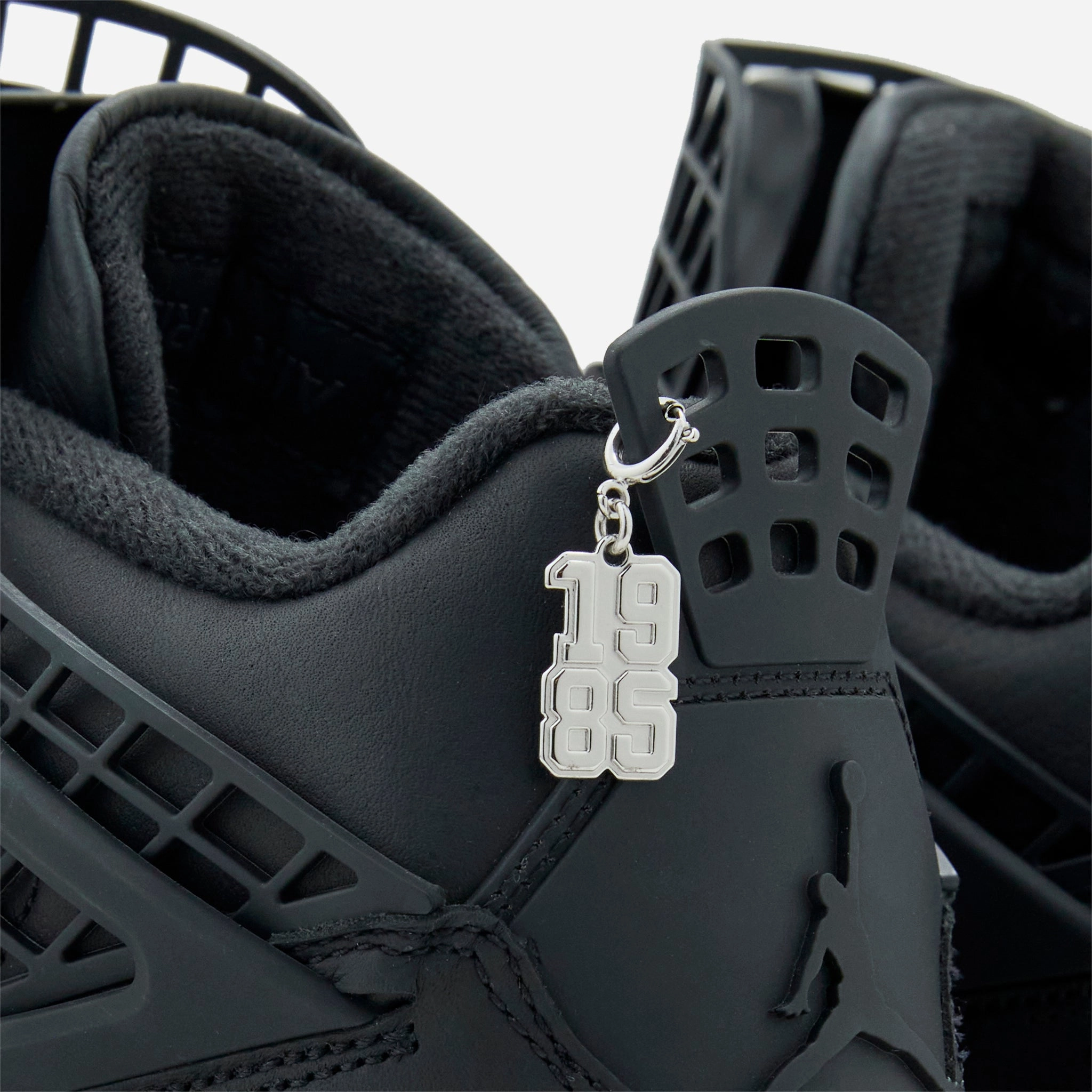 Women's Air Jordan 4 Net Black | Black | Metallic Silver
