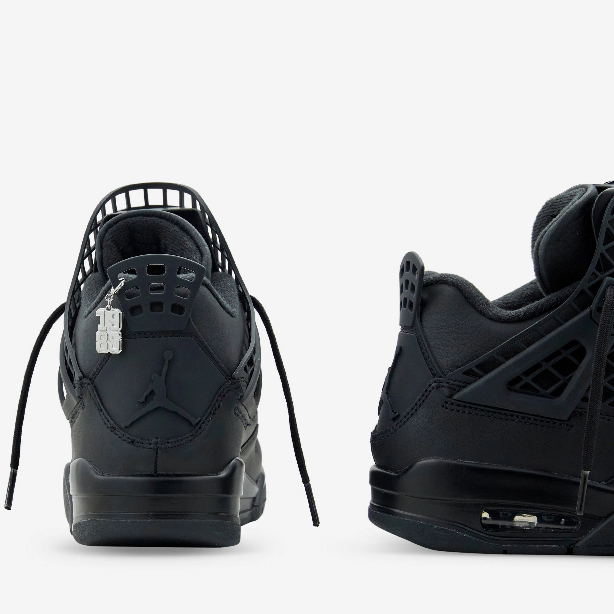 Women's Air Jordan 4 Net Black | Black | Metallic Silver