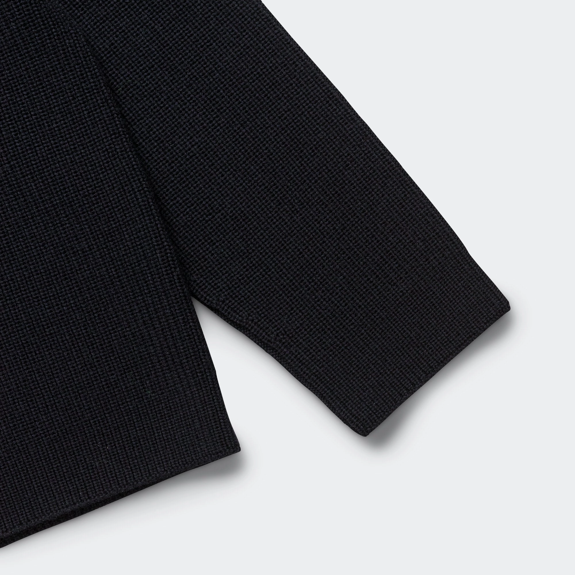 Zip Through Hoodie - Extrafine Merino Wool Ink
